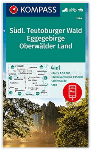 Wandelkaart 844 Südliches Teutoburger Wald - Kompass