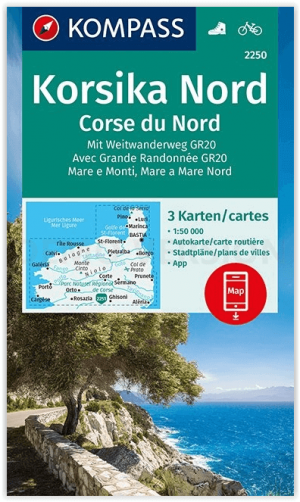 Wandelkaart 2250 Corsica Noord - Kompass