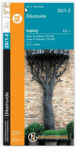 TOPO Wandelkaart 20/1-2 Diksmuide - NGI