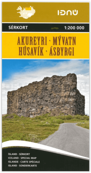 Wandelkaart Akureyri- Myvatn- Husavik & Asbyrgi - Ferdakort