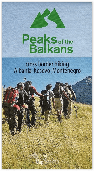 Wandelkaart Peaks of the Balkans - Huber Verlag