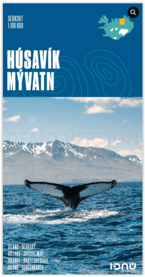 Wandelgids S10 Husavik & het Myvatn meer - Ferdakort