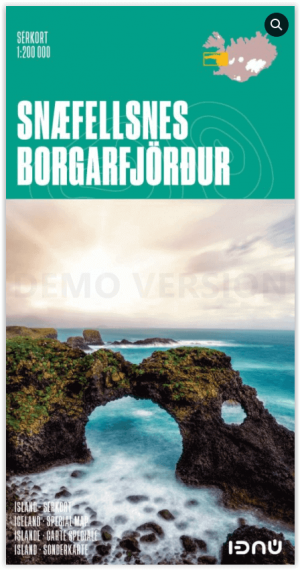 Wandelkaart S22 Snaefellsnes & Borgarfjördur - Ferdakort