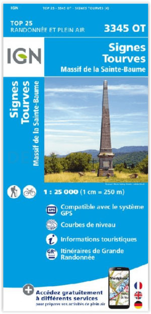 Wandelkaart 3345 OT Signes- Tourves & Massif de la Ste-Baume