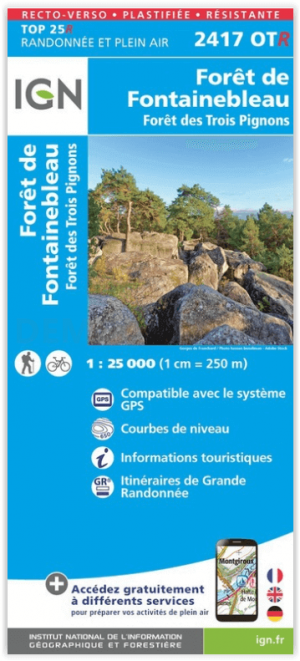 Wandelkaart 2417 OT(R) Forêt de Fontainebleau - IGN