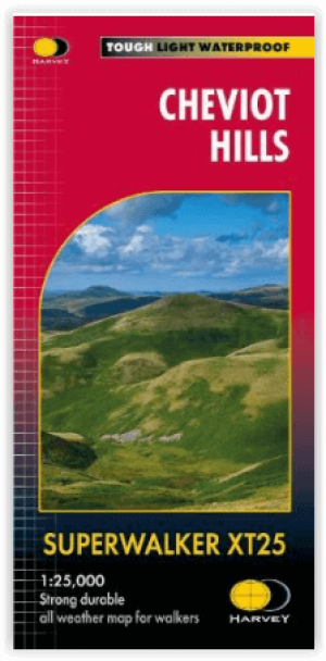 Wandelkaart XT25 Cheviot Hills - Harvey Maps