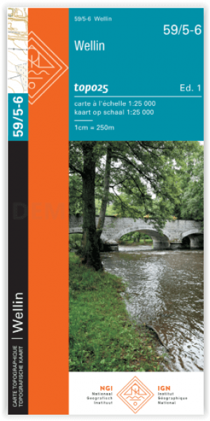 TOPO Wandelkaart 59/5-6 Wellin - NGI