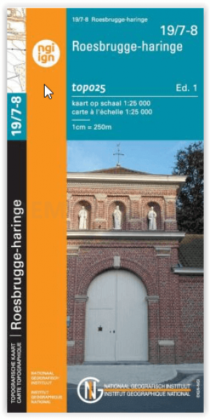 TOPO Wandelkaart 19/7-8 Roesbrugge - NGI
