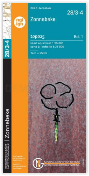 TOPO Wandelkaart 28/3-4 Zonnebeke - NGI
