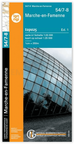 TOPO Wandelkaart 54/7-8 Marche-en-Famenne - NGI