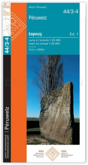 TOPO Wandelkaart 44/3-4 Péruwelz - NGI