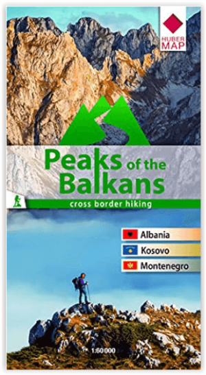 Wandelkaart Peaks of the Balkans trail - Huber