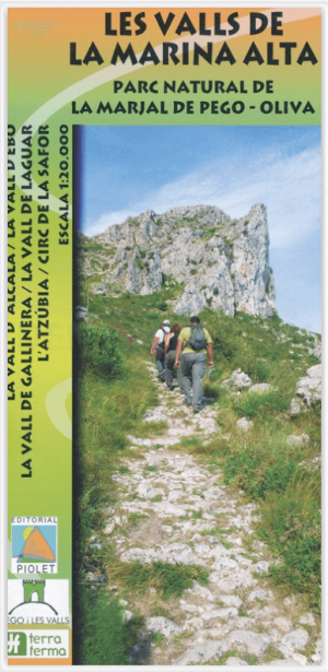 Wandelkaart 280 Les Valls de la Marina Alta - Ed. Piolet