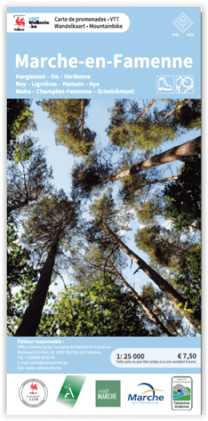 Wandelkaart Marche-en-Famenne - NGI