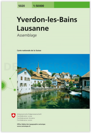 Wandelkaart 5020 Yverdon-les-Bains - Lausanne - Swisstopo