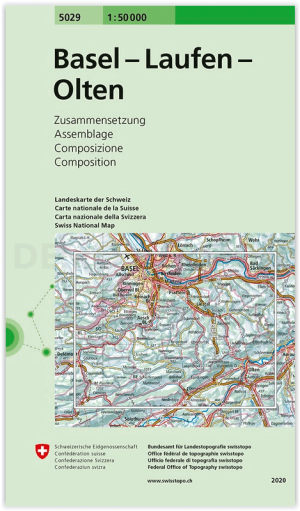 Wandelkaart 5029 Basel - Laufen - Olten - Swisstopo