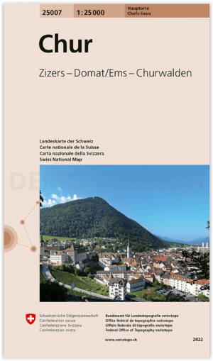 Wandelkaart 25007 Chur - Swisstopo