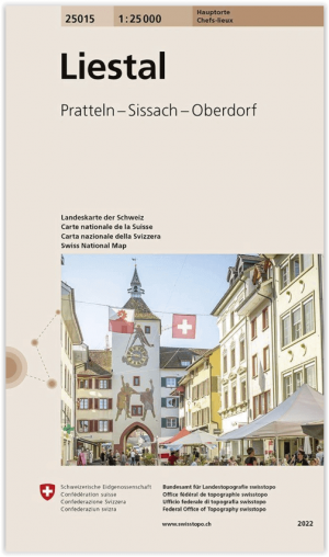 Wandelkaart 25015 Liestal Zwitserland - Swisstopo