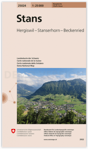 Wandelkaart 25024 Stans Zwitserland - Swisstopo