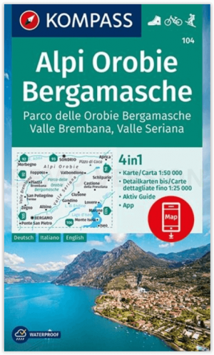 Wandelkaart 104 Alpi Orobie Bergamasche & Valle Seriana