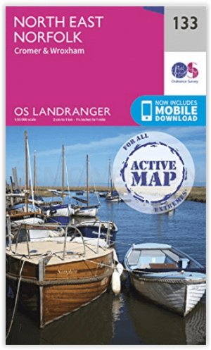 Wandelkaart 133 North East Norfolk - Cromer - Wroxham - OSI