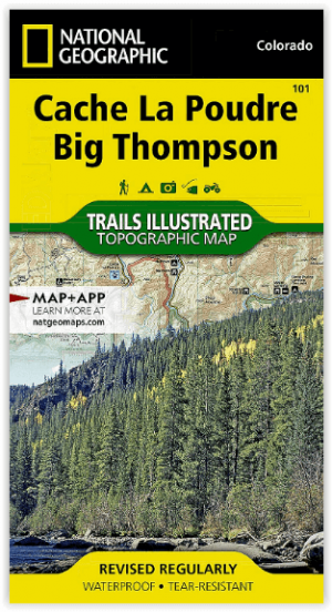 Wandelkaart 101 Cache La Poudre- Big Thompson Colorado - Nat Geo