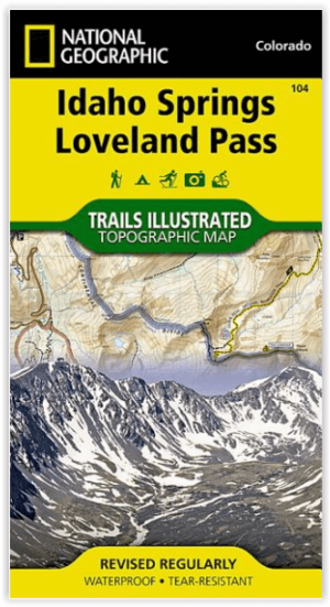 Wandelkaart 104 Idaho Springs & Loveland Pass - Nat Geo