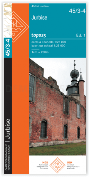 TOPO Wandelkaart 45/3-4 Jurbise - NGI