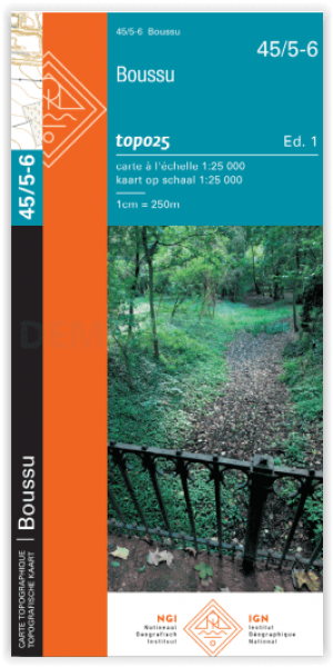 TOPO Wandelkaart 45/5-6 Boussu - NGI