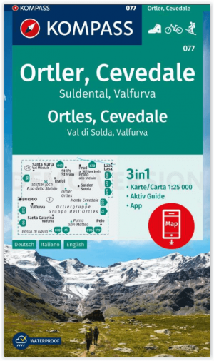 Wandelkaart 77 Ortler- Cevedale- Suldental & Valfurva - Kompass