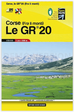 Wandelkaart Le GR20 Corse - Corsica - Didier Richard
