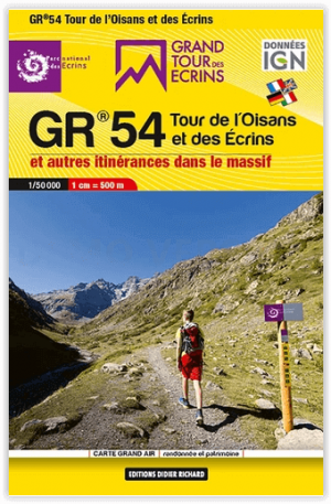 Wandelkaart - GR54 - Tour des Ecrins - Tour de l'Oisans - DRI