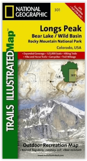 Wandelkaart 301 Longs Peak -Trails Illustrated N. Trails - Nat Geo