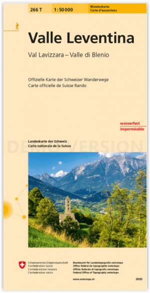 Wandelkaart 266t Valle Leventina - Swisstopo