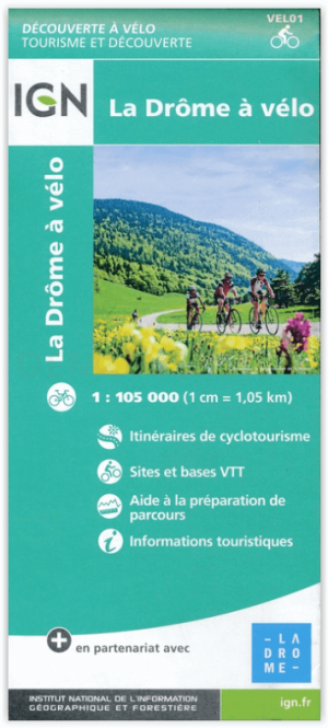Fietskaart VEL01 Drôme à vélo - IGN