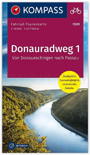 Fietskaart 7009 Donauradweg DEEL 1 - Kompass karten
