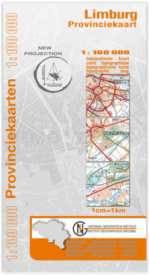 Landkaart Provinciekaart Limburg - NGI