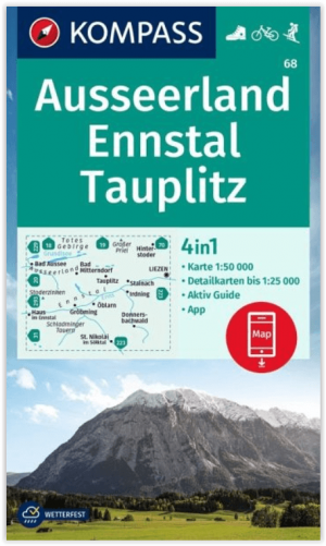 Wandelkaart 68 Ausseerland- Ennstal & Tuapiltz - Kompass