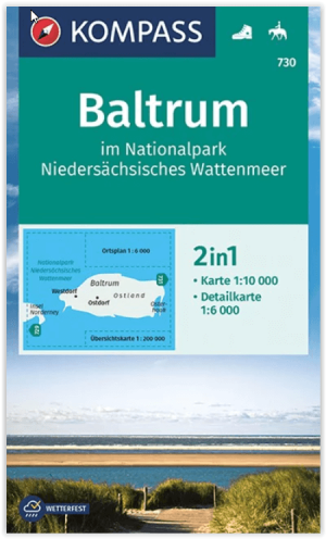 Wandelkaart 730 Baltrum in het NP Waddenzee - Kompass