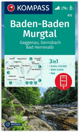 Wandelkaart 872 Baden-Baden - Murgtal - Kompass
