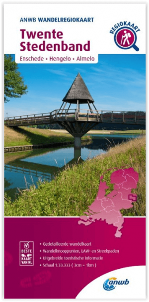 Wandelregiokaart 092 Twente - Enschede- Hengelo & Almelo - Anwb