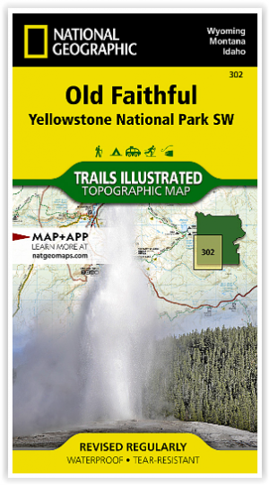 Wandelkaart 302 Yellowstone NP & Old Faithful - Nat Geo