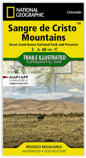 Wandelkaart 138 Sangre de Cristo Mountains - Nat Geo