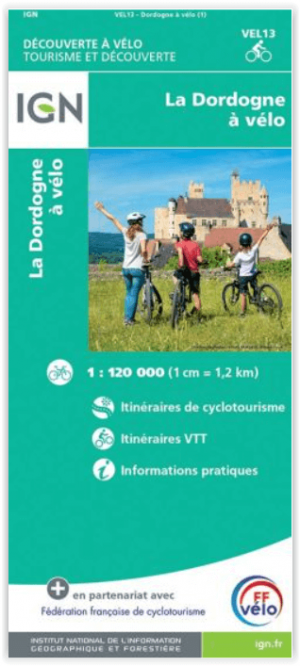 Fietskaart VEL13 Dordogne à vélo - IGN
