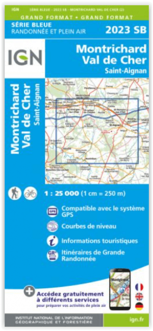 Wandelkaart 2023 SB Montrichard & St-Aignan - IGN