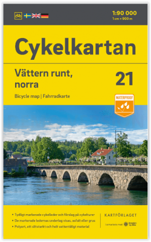 Fietskaart 21 Vättermeer noordelijk gedeelte - Norstedts