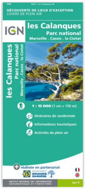 Wandelkaart Les Calanques NP - de Marseilles a Cassis - IGN