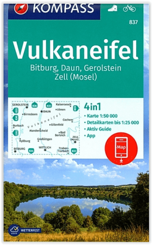 Wandelkaart 837 Vulkaneifel - Kompass