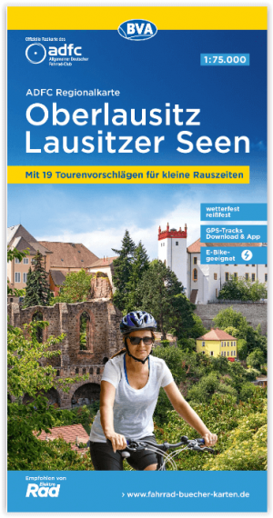 Fietskaart ADFC Regionalkarte Oberlausitz & Lausitzer Seen (Merengebied) - ADFC