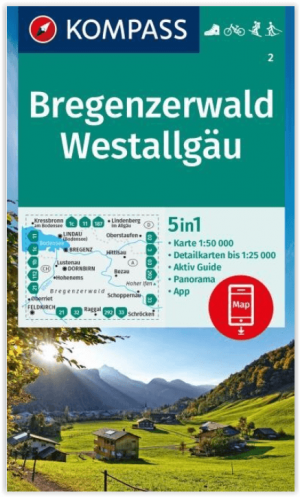 Wandelkaart 2 Bregenzerwald & Westallgaü - Kompass